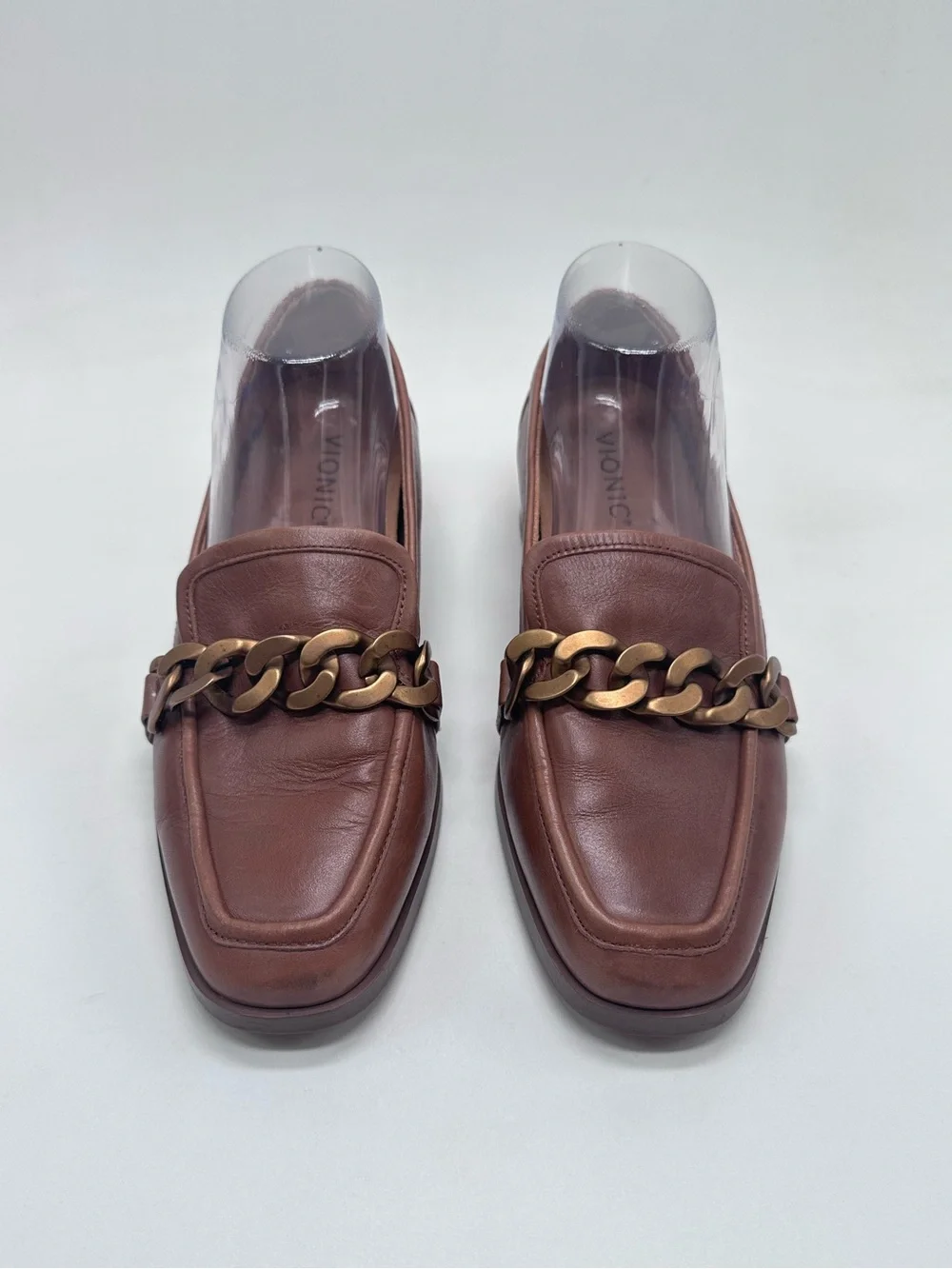 Vionic | Mizelle Chain Loafers in Brown Leather